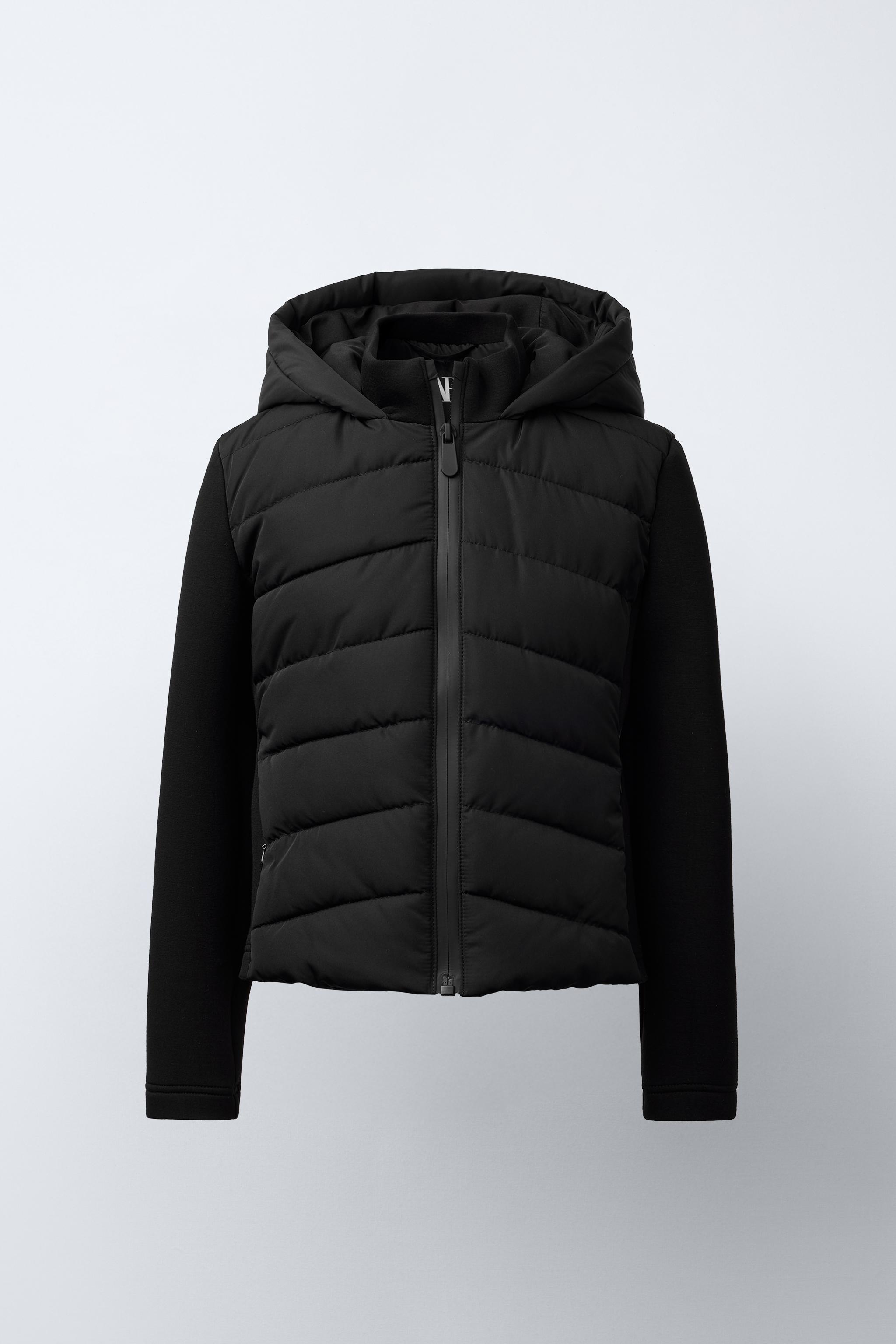 NEOPRENE EFFECT SLEEVE PADDED JACKET