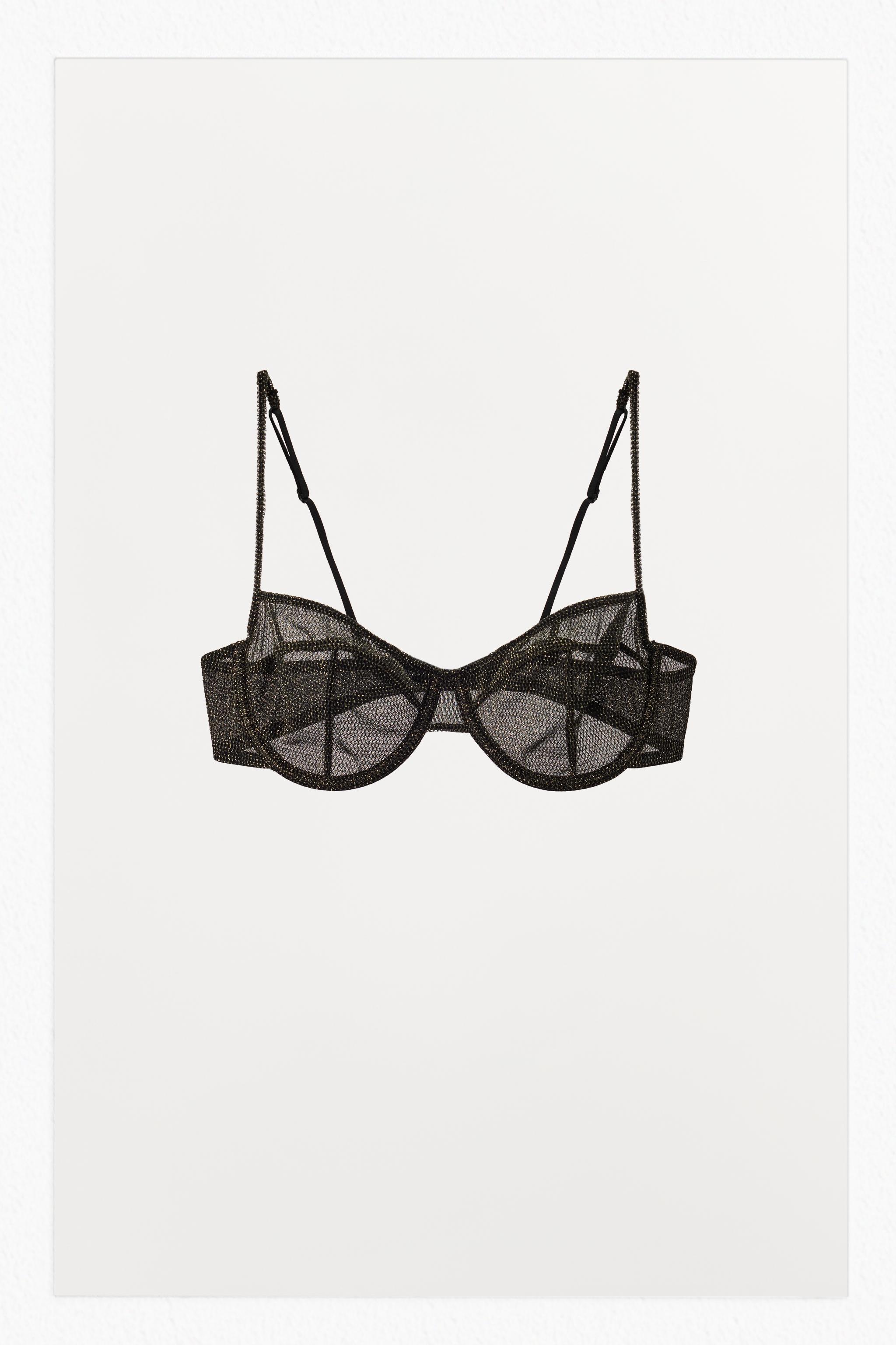 METALLIC THREAD UNDERWIRE BRA