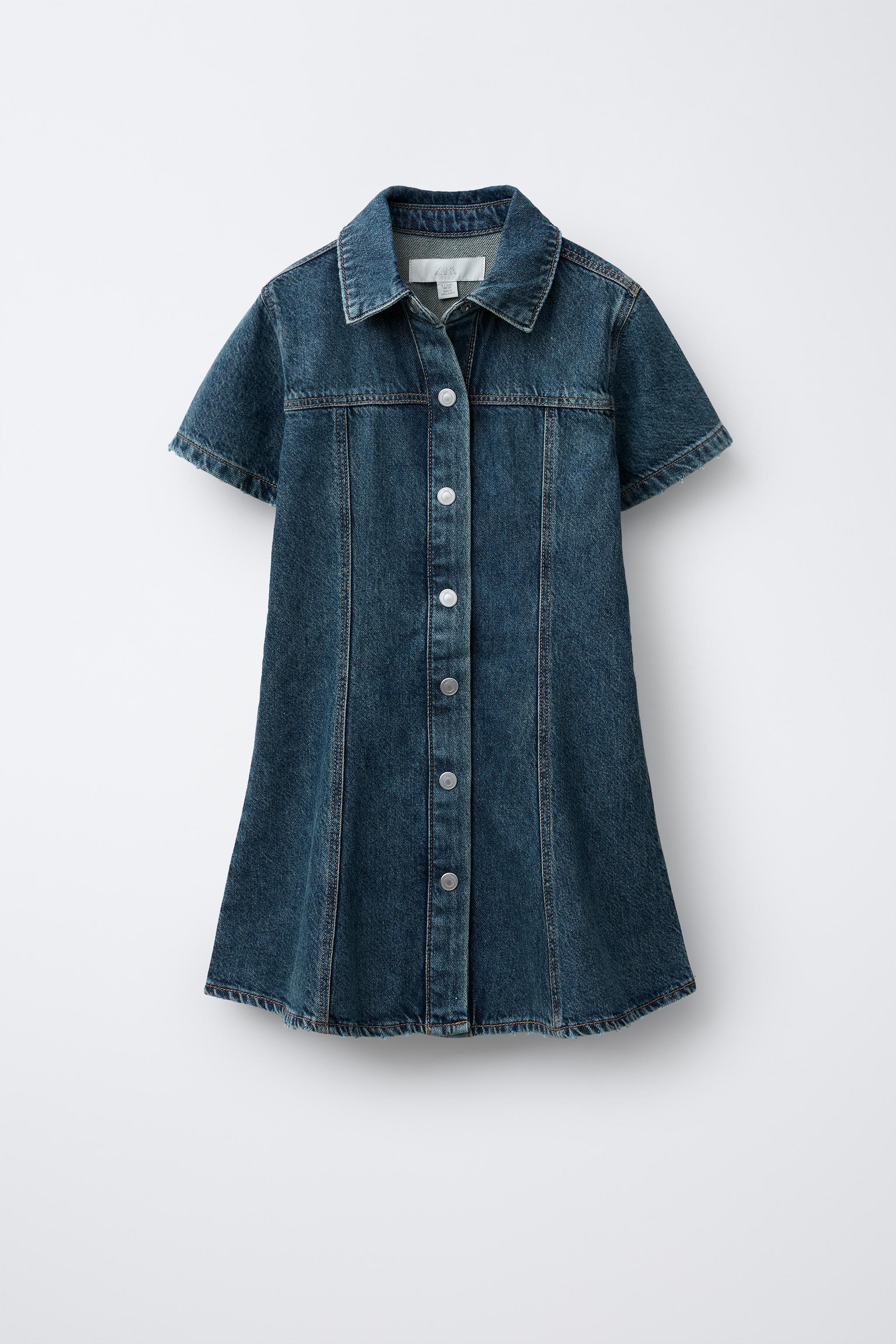 CUTOUT DENIM DRESS